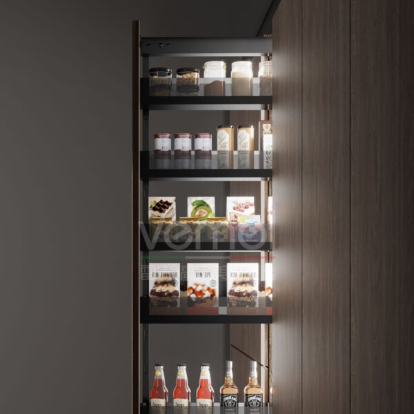 FIND series glass-aluminum alloy high-depth side pull-out basket