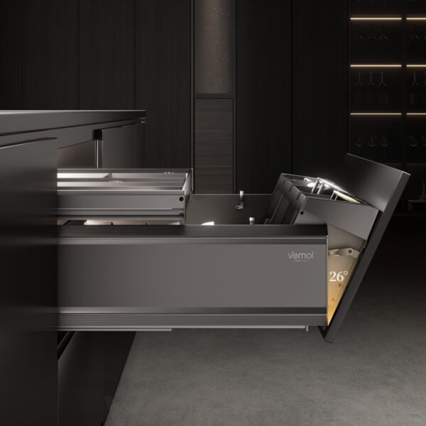 FINE Series - Luxurious Three-sided Aluminum Alloy Multi-functional Inclined Pull-out Basket