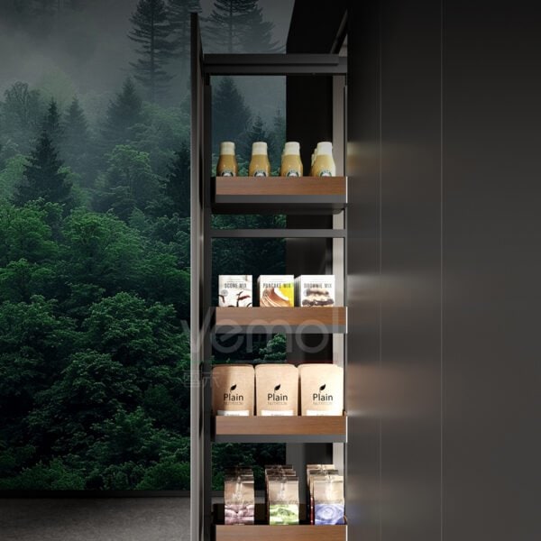 FINE3.0 series high-depth pull-out basket (walnut wood)