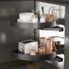 FIND series corner flying saucer pull-out basket (walnut wood)