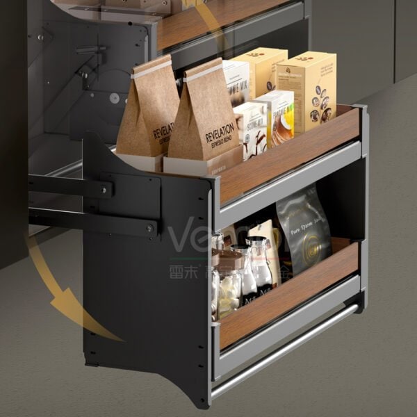 FINE3.0 series all-aluminum hanging cabinet lift (walnut wood)