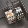 FINE3.0 series full-pull small monster corner pull-out basket (walnut wood)